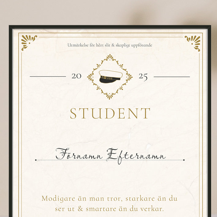 Student Diplom - Personlig Poster