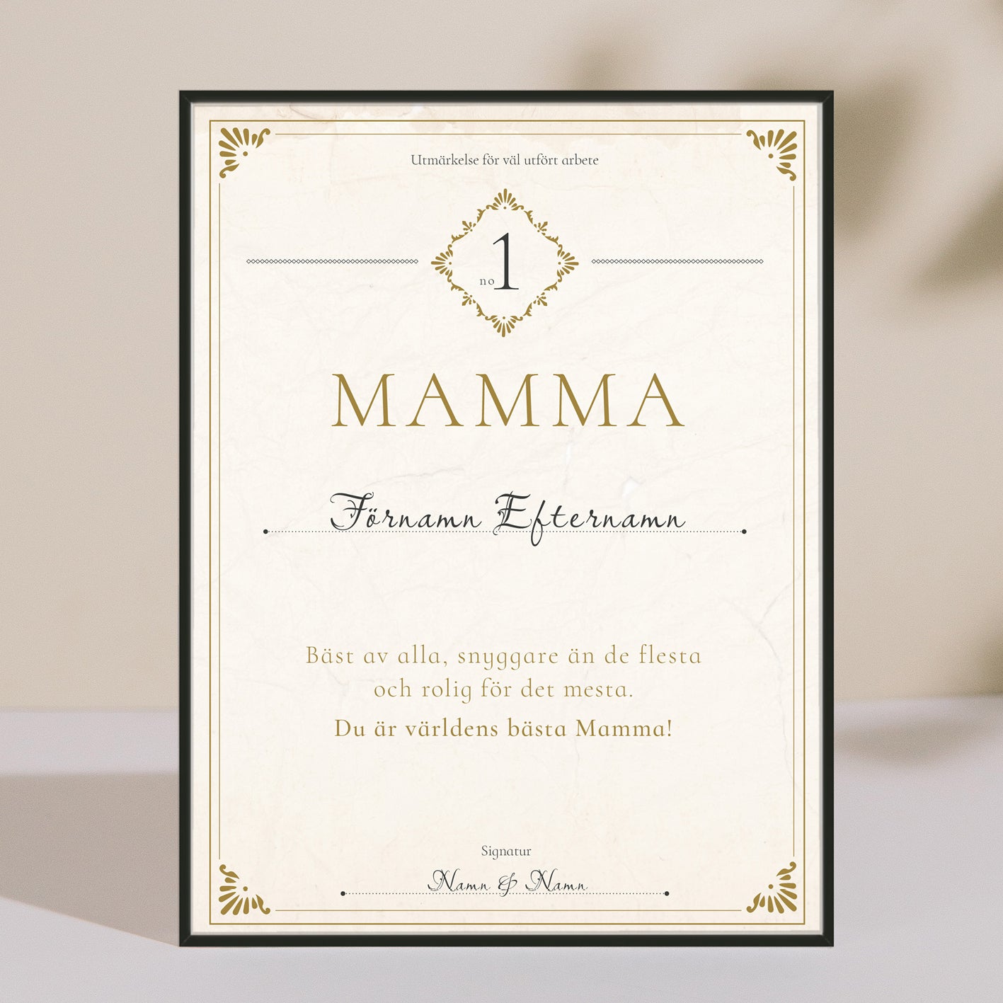 Diplom till mamma – Tips på present till morsdag