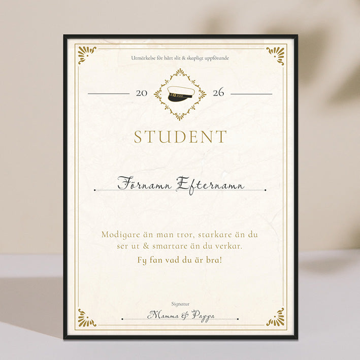 Student Diplom - Personlig Poster