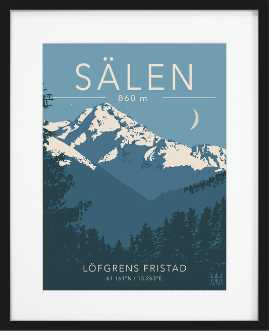 Tavla fin som inredning i fjällen, trycks med din text