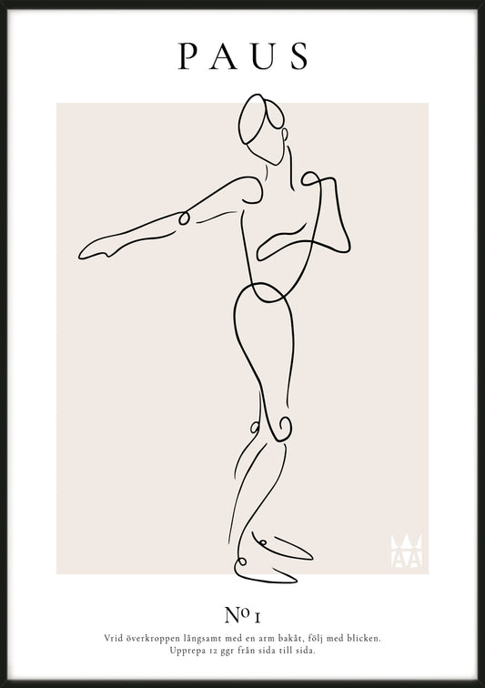 Paus Poster med lineart