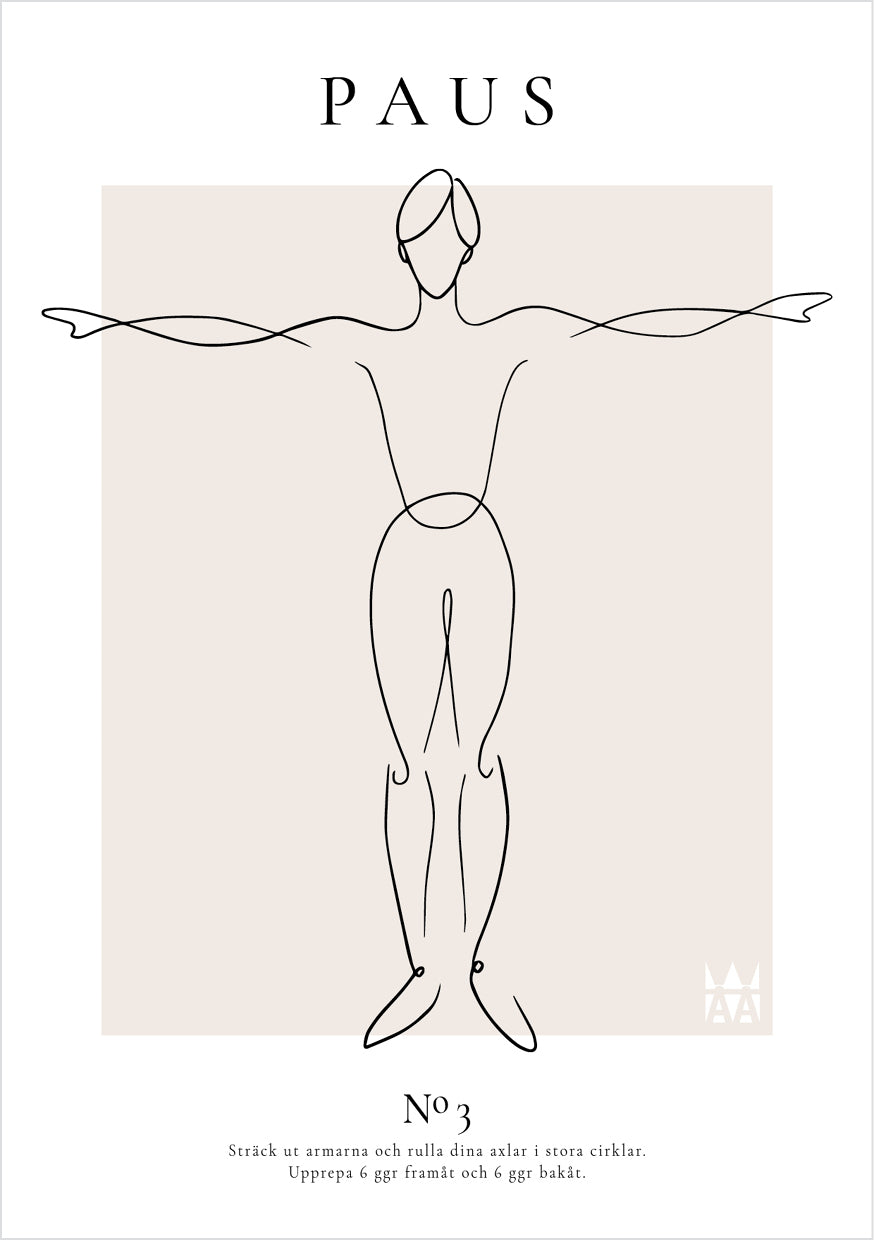 Paus Poster med lineart
