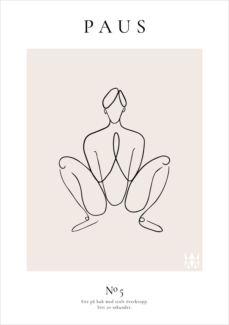 Paus Poster med lineart