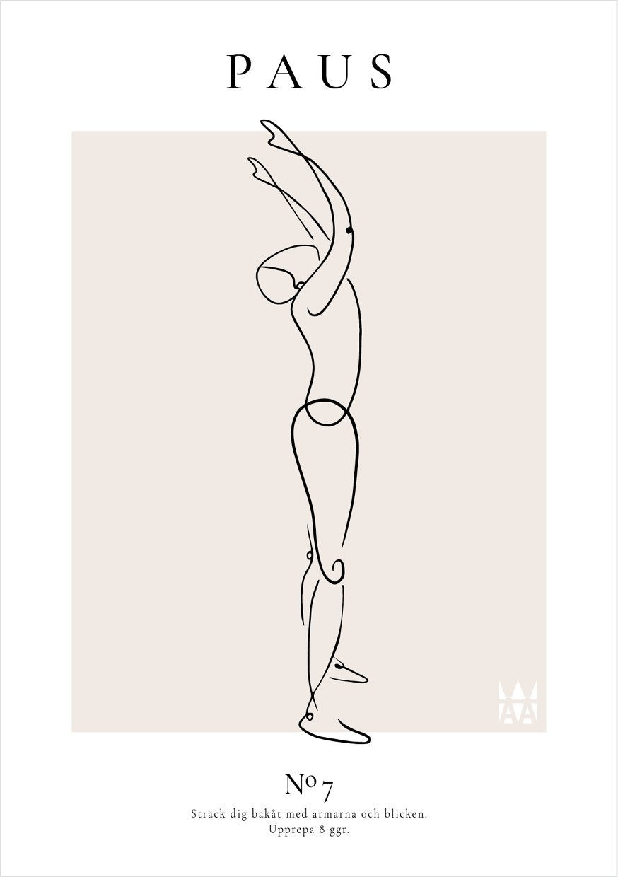 line art illustration av kropp på poster