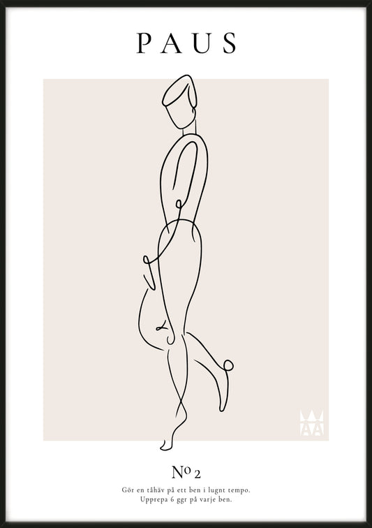 lineart poster med rörelse