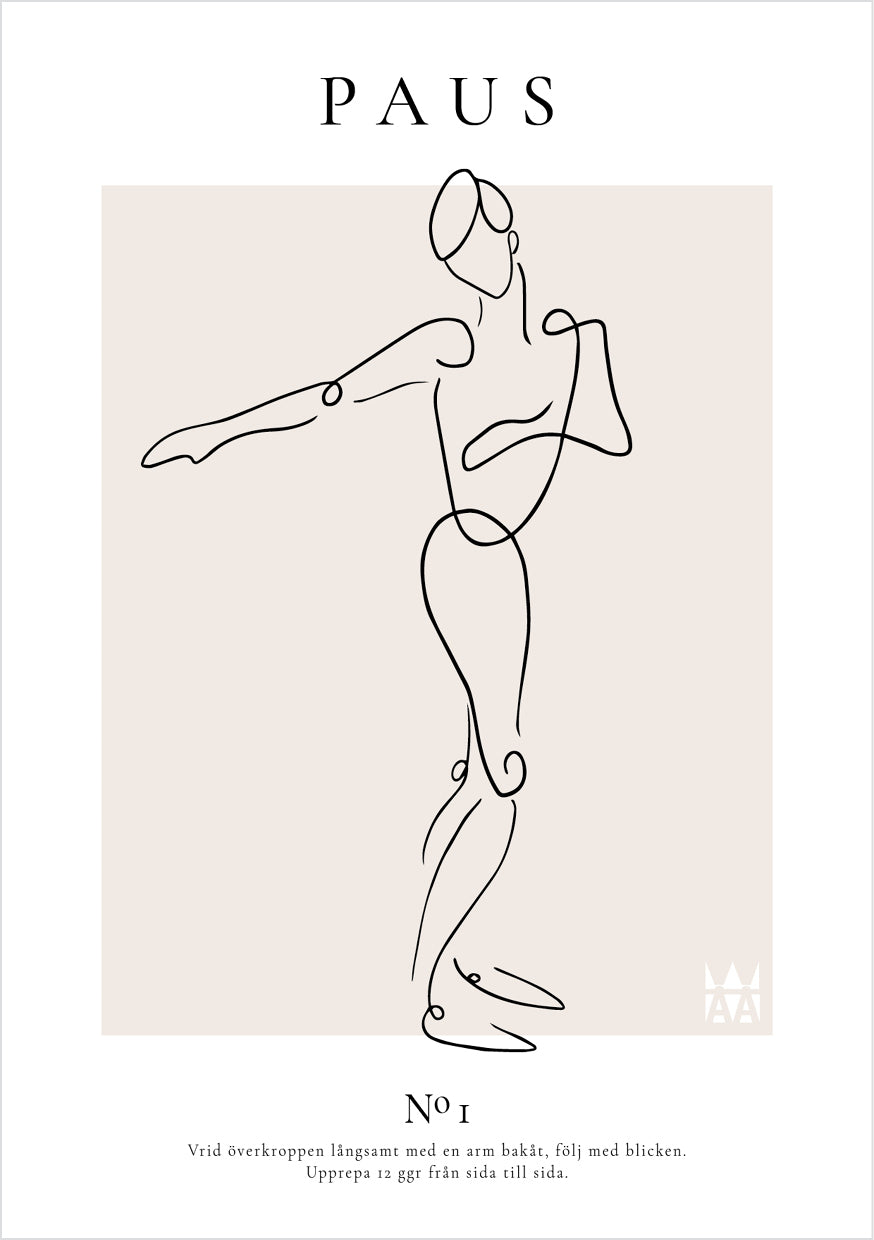 Paus Poster med lineart