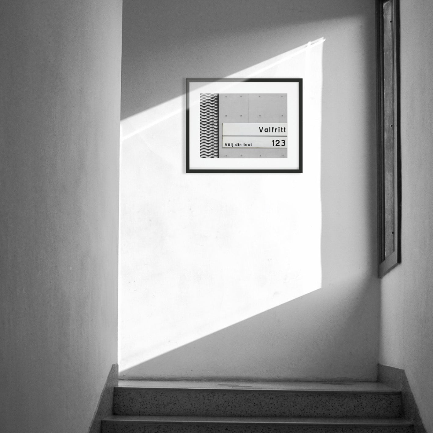 Tavla i trapp, poster med eget tryck