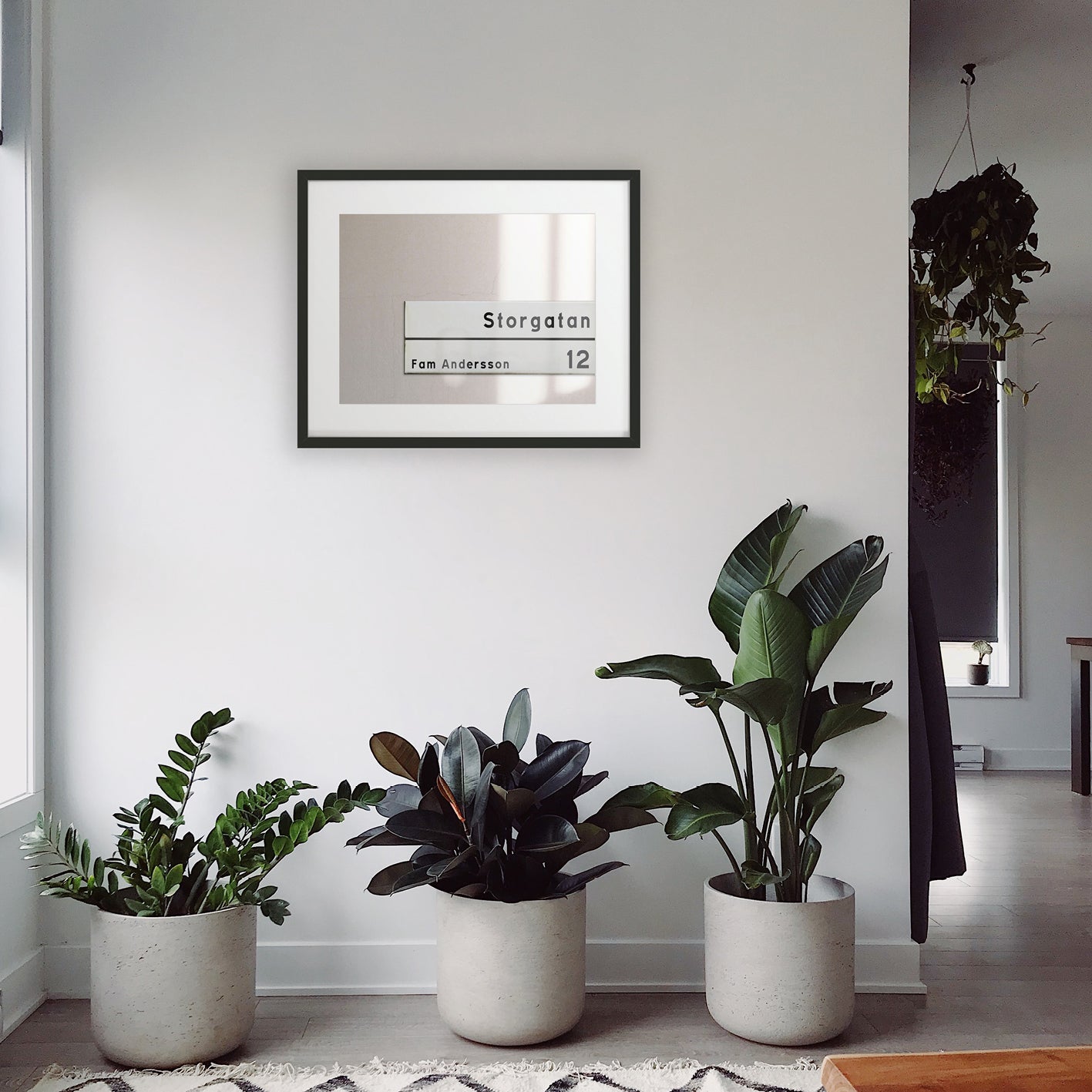 Hall dekoration, tavla med poster som trycks med din text