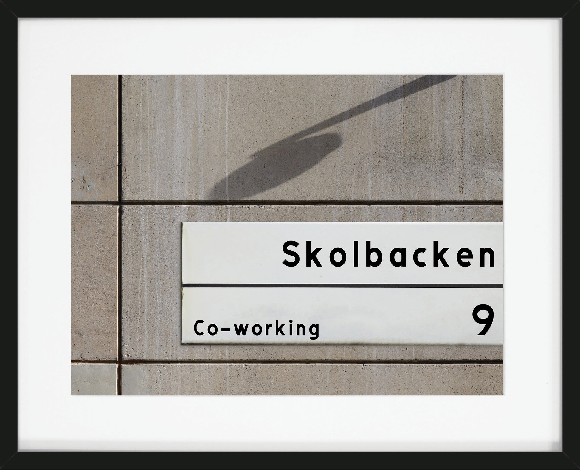 Poster  i ram som passar hall, trycks med din egen text