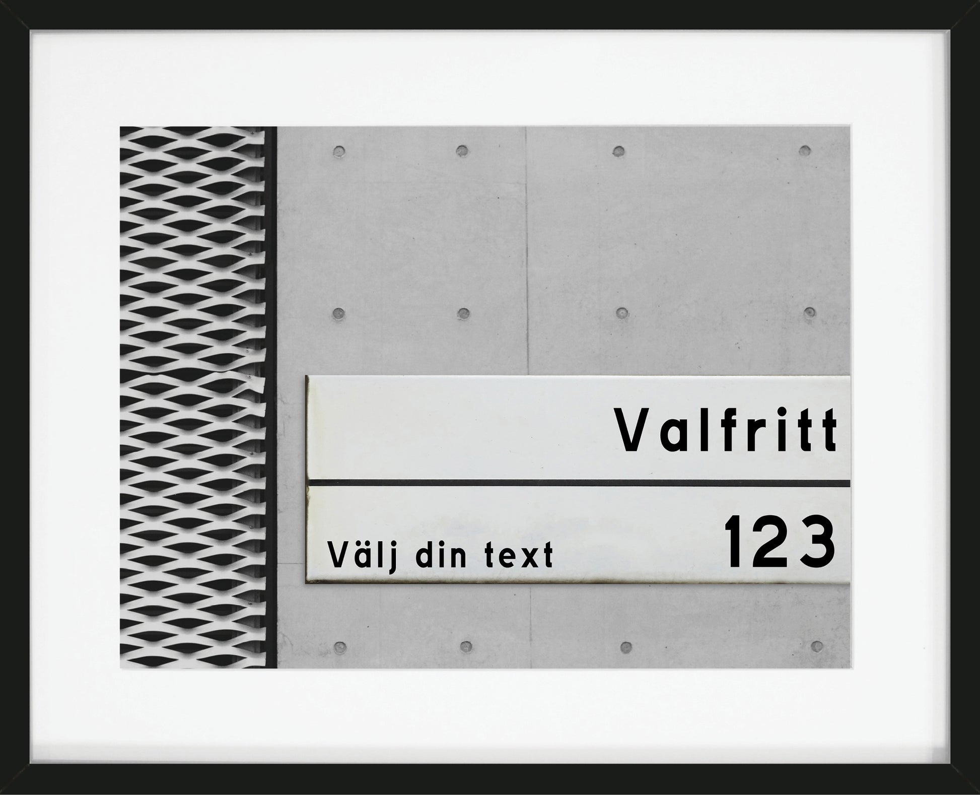 Tuff tavla med gatuskylt och din egen text