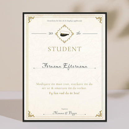Student Diplom - Personlig Poster