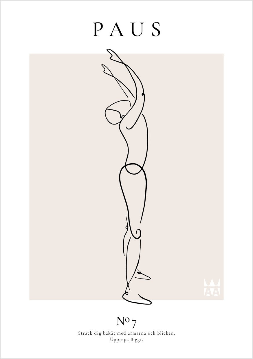 line art illustration av kropp på poster