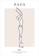 Load image into Gallery viewer, line art illustration av kropp på poster
