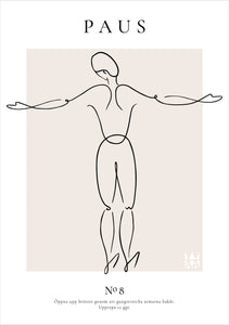 sträck ut bröstet övning illustrerad av karolina norlin