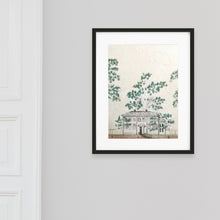 Load image into Gallery viewer, Tavla i vardagsrum med hus och växter

