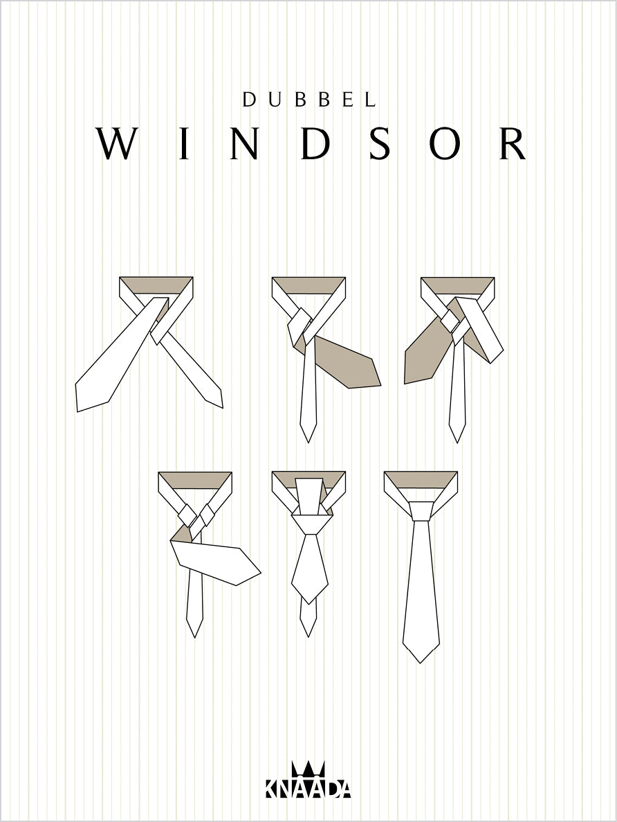 Dubbel Windsor Poster - Hur knyter man en slipsknut? – KNAADA