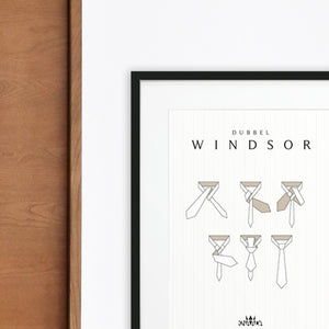 Poster med slipsknut Dubbel Windsor